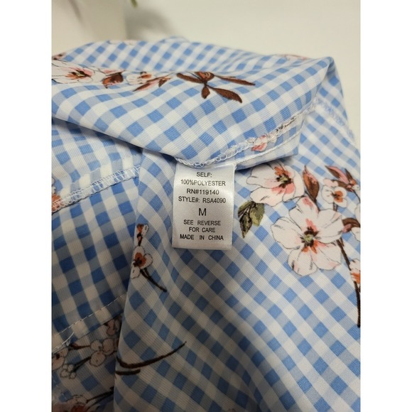 Purple Smow Floral Gingham Dress Sleeveless Casual Sundress Summer Dress Size S - Picture 8 of 8